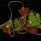 The Ribbon People Olive Green And Chocolate Brown Small And Large Trees Felt Garland Ornaments